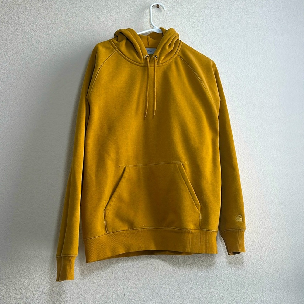 Carhartt WIP Hoodie Sweatshirt, Mustard, Size L